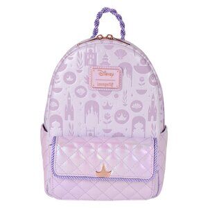 Loungefly Disney Princess Iridescent All-Over Print Exclusive Mini Backpack NWT